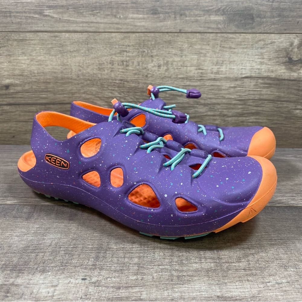 Keen Sandals Youth US 5 Purple Coral Paint Splatter Rubber Outdoor Water Shoes